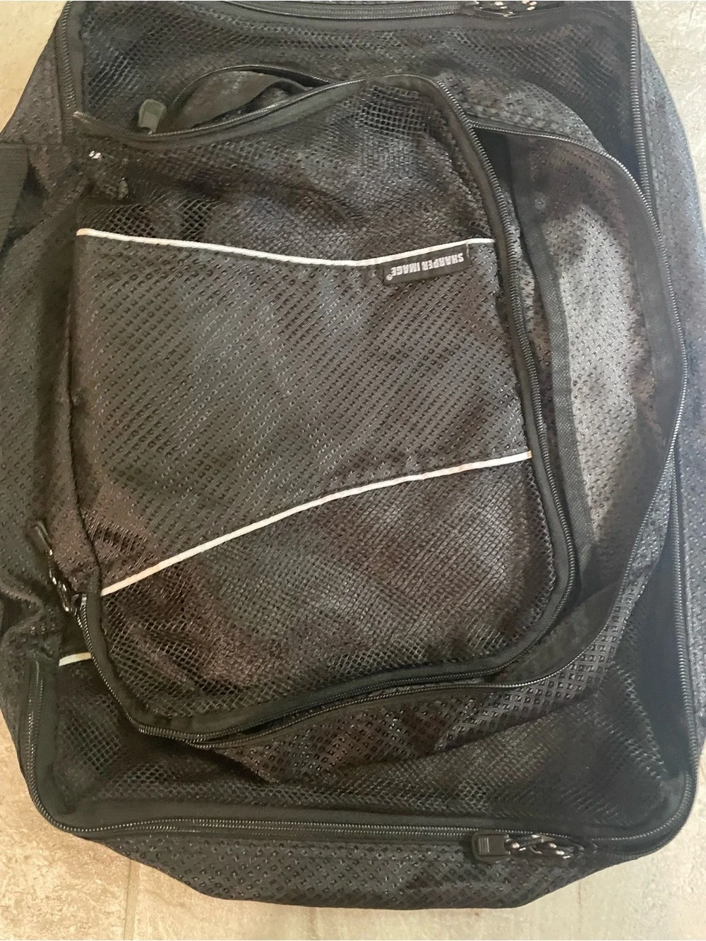 Set of three travel packing cubes by sharper image solid black